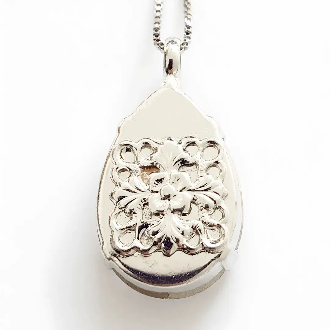 Large Swarovski Crystals Teardrop Pendant