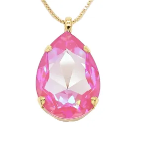 Large Swarovski Crystals Teardrop Pendant