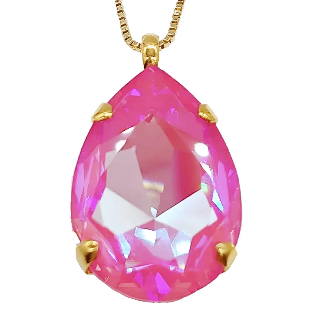 Large Swarovski Crystals Teardrop Pendant