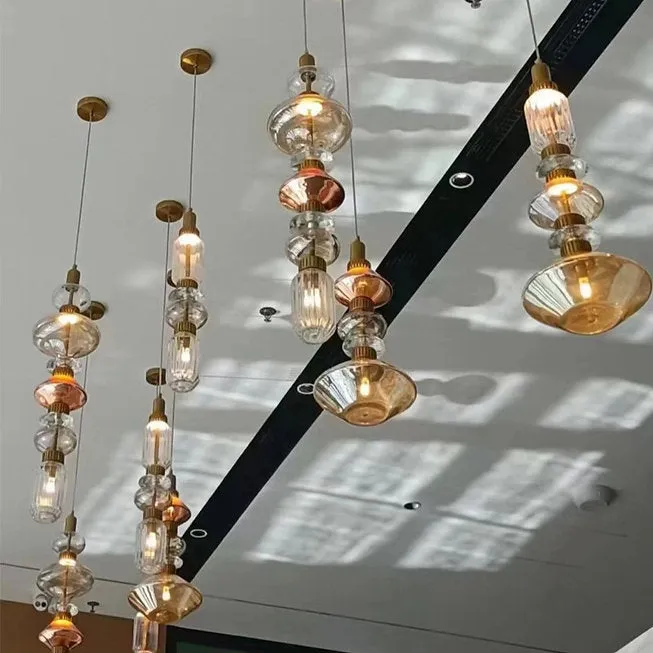 LED Simple Modern Multi-Design Glass Pendant Light
