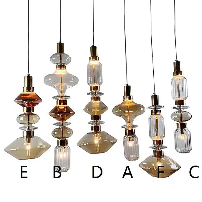 LED Simple Modern Multi-Design Glass Pendant Light