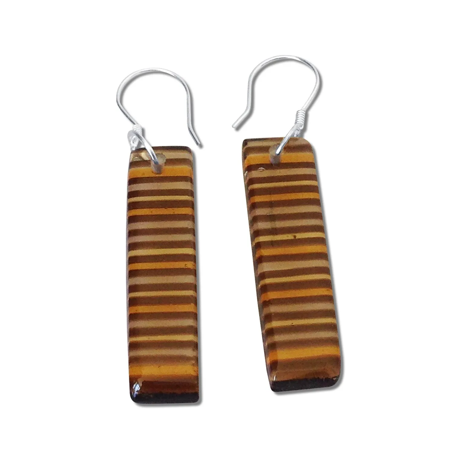 LGAN Glass Earrings - Amber