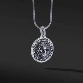 Lion Silver Pendant Necklace