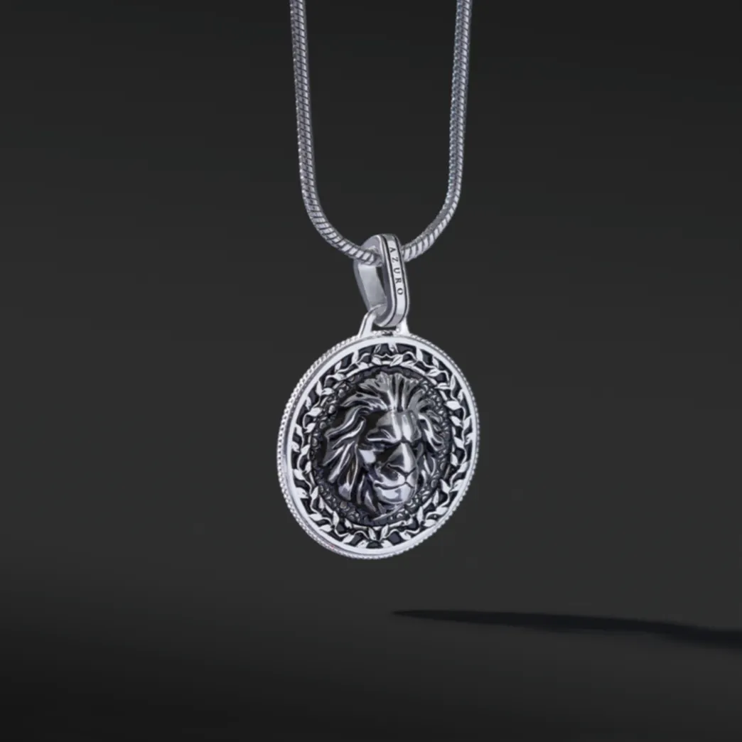 Lion Silver Pendant Necklace