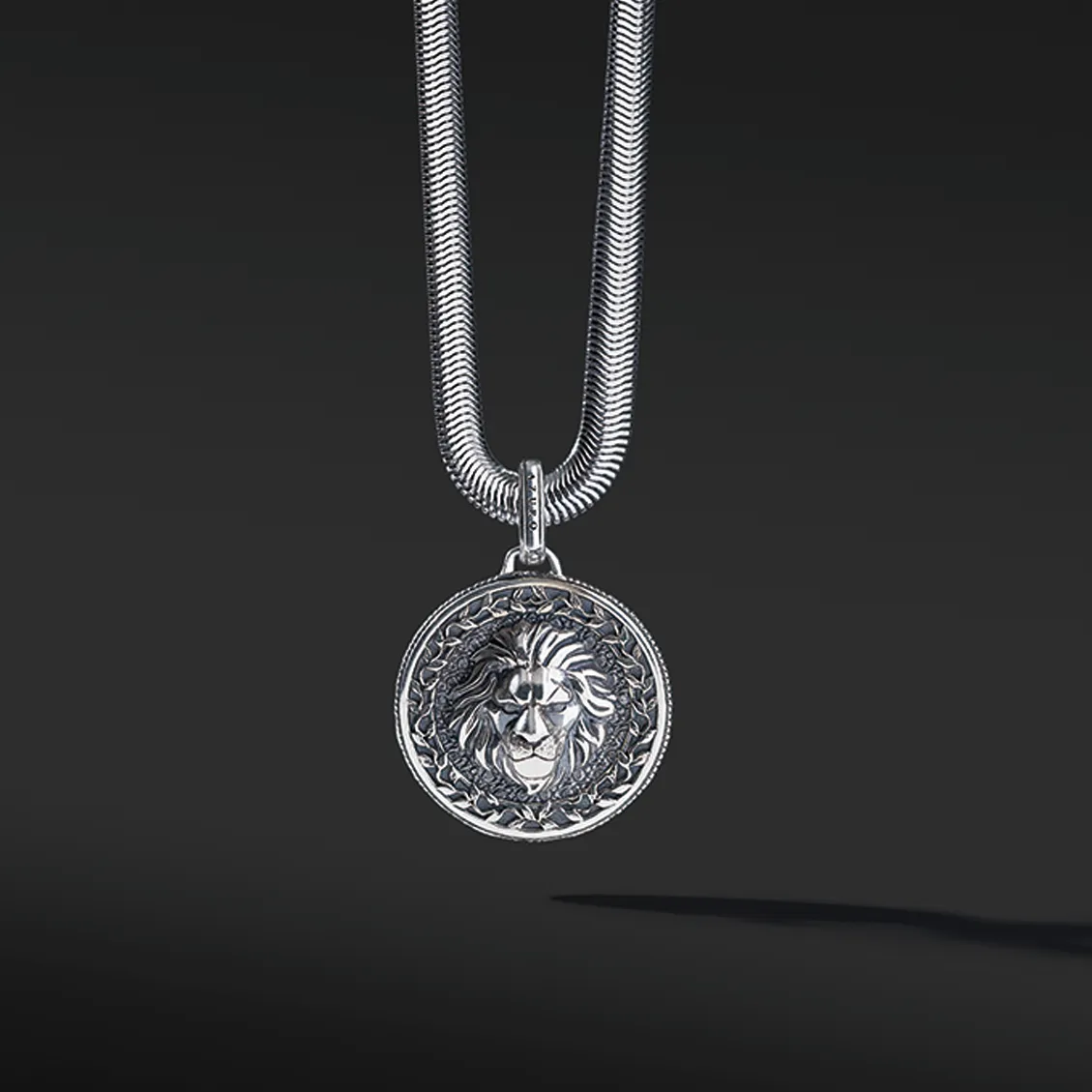 Lion Silver Pendant Necklace