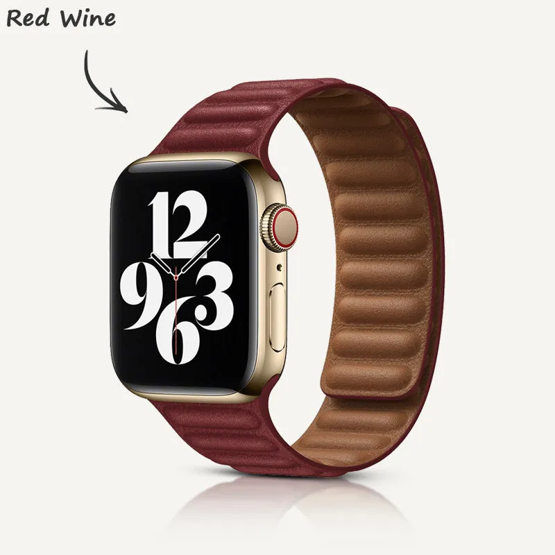 lndigo | Leather Link Magnetic Strap