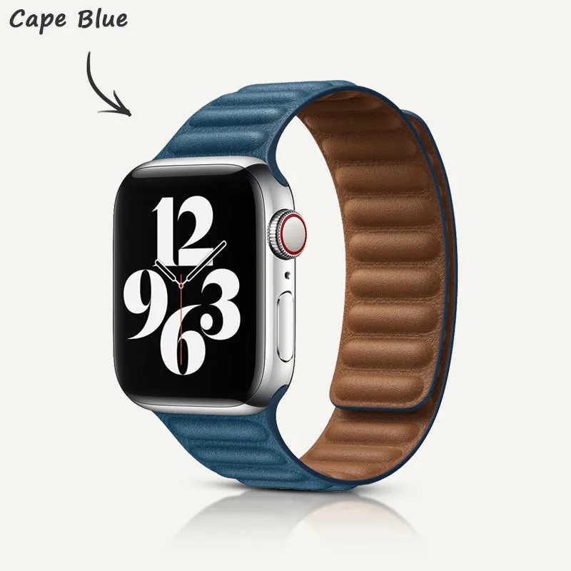 lndigo | Leather Link Magnetic Strap