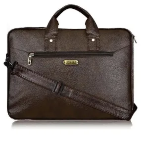 LOREM Faux Leather 10L Messenger Bag For Men & Women (Chocolate) (BG11)