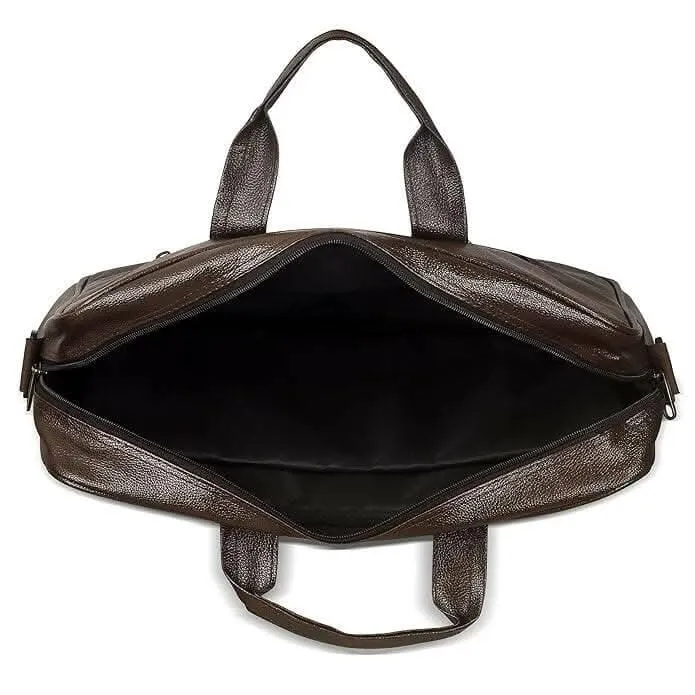 LOREM Faux Leather 10L Messenger Bag For Men & Women (Chocolate) (BG11)