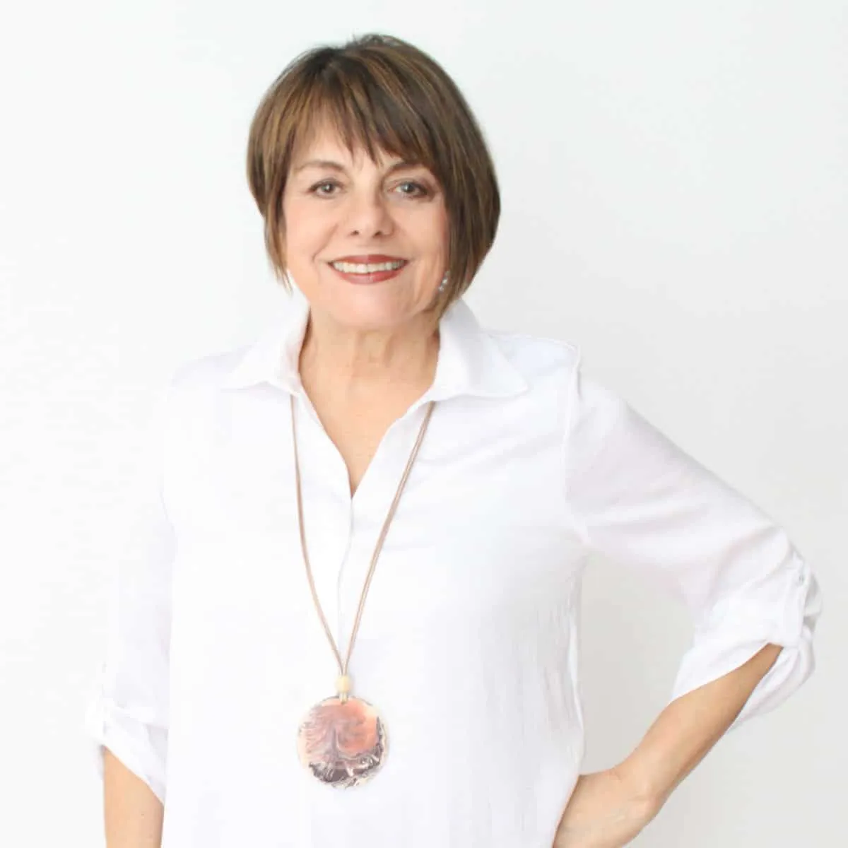 Marielle Pendant in Peach Multi