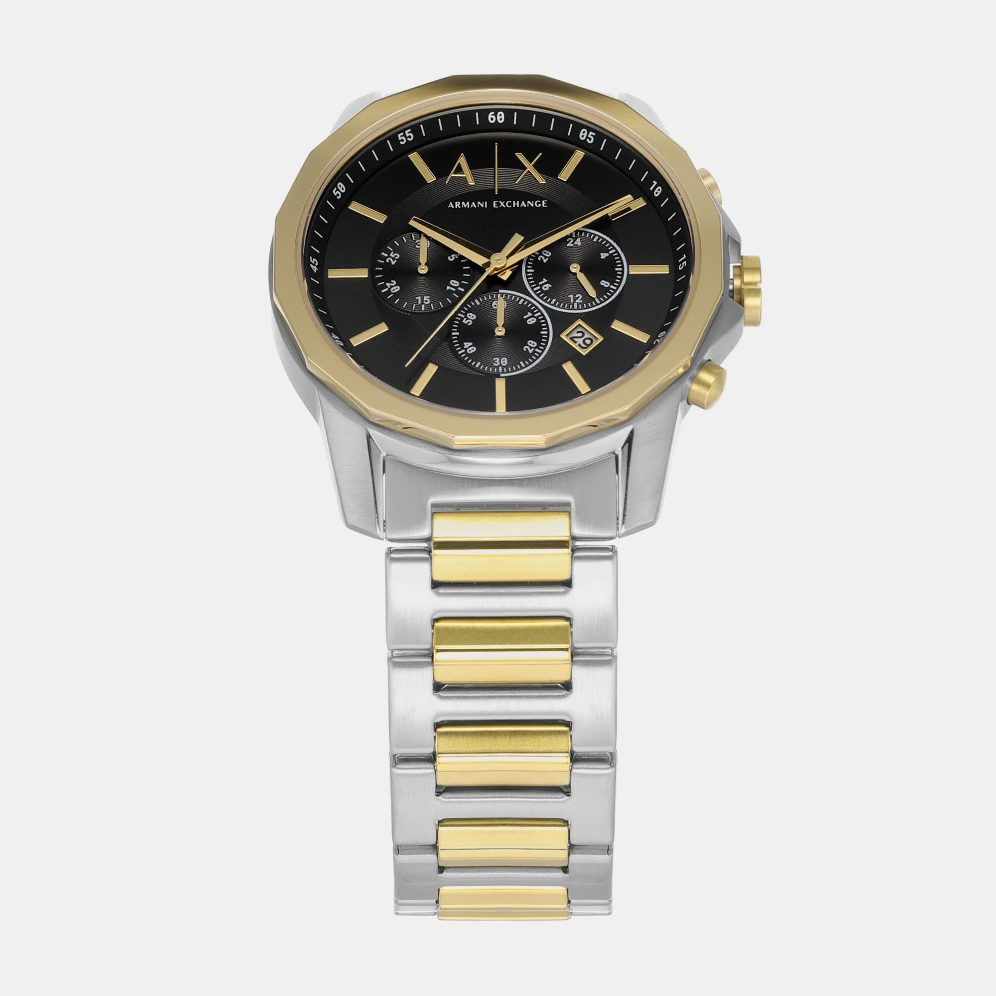Men's Chronograph Two-Tone Stainless Steel Watch and Bracelet Set AX7148SET
