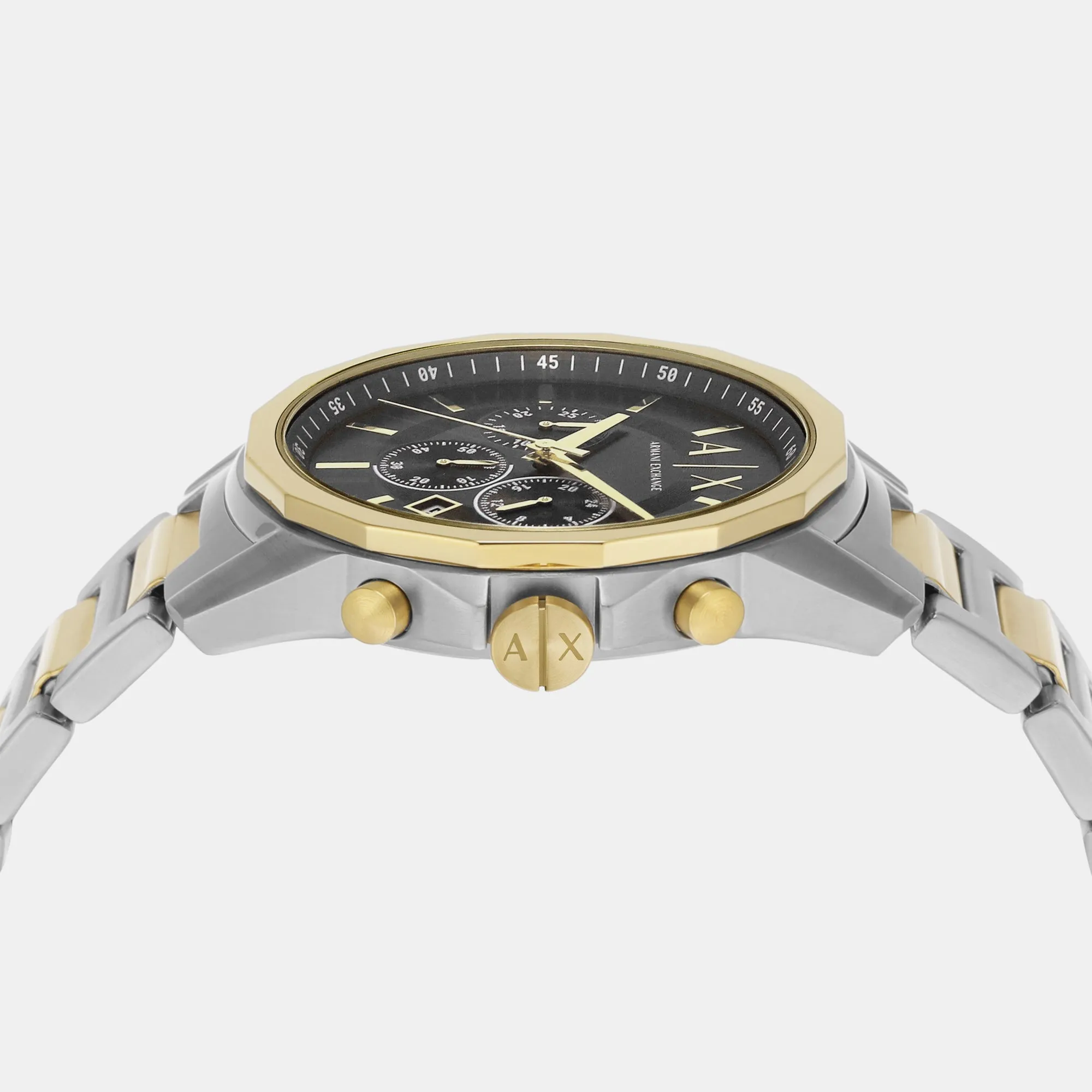 Men's Chronograph Two-Tone Stainless Steel Watch and Bracelet Set AX7148SET