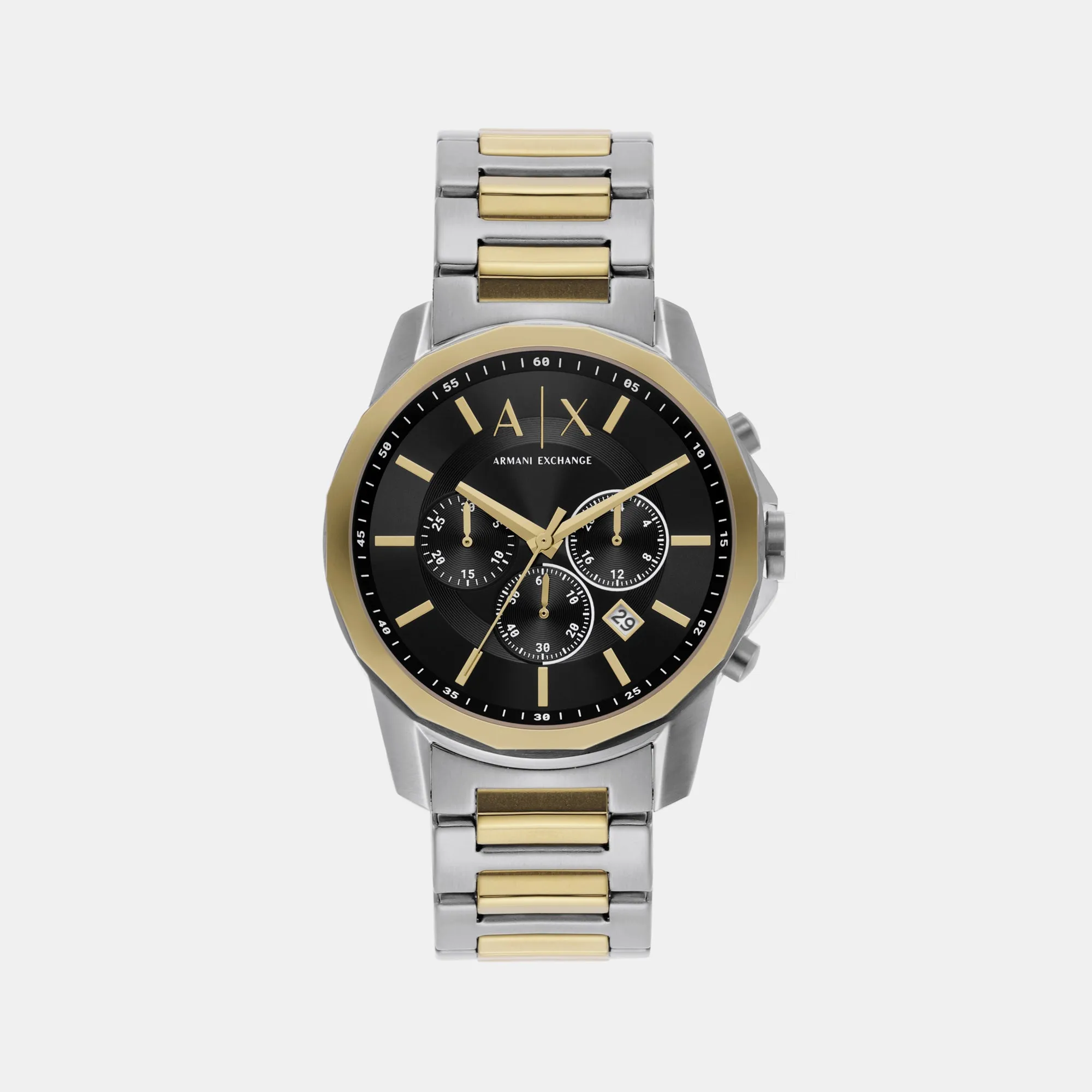 Men's Chronograph Two-Tone Stainless Steel Watch and Bracelet Set AX7148SET