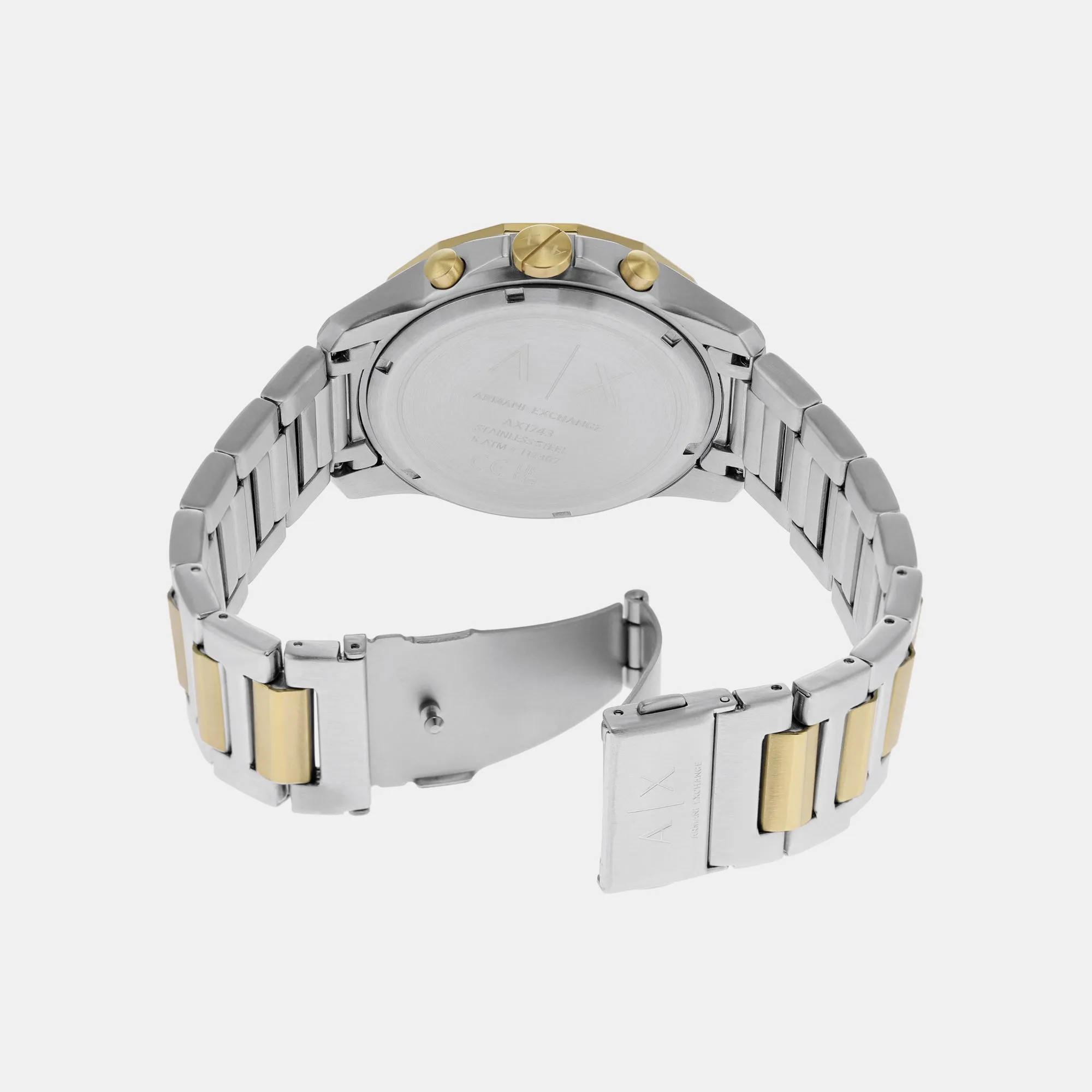 Men's Chronograph Two-Tone Stainless Steel Watch and Bracelet Set AX7148SET