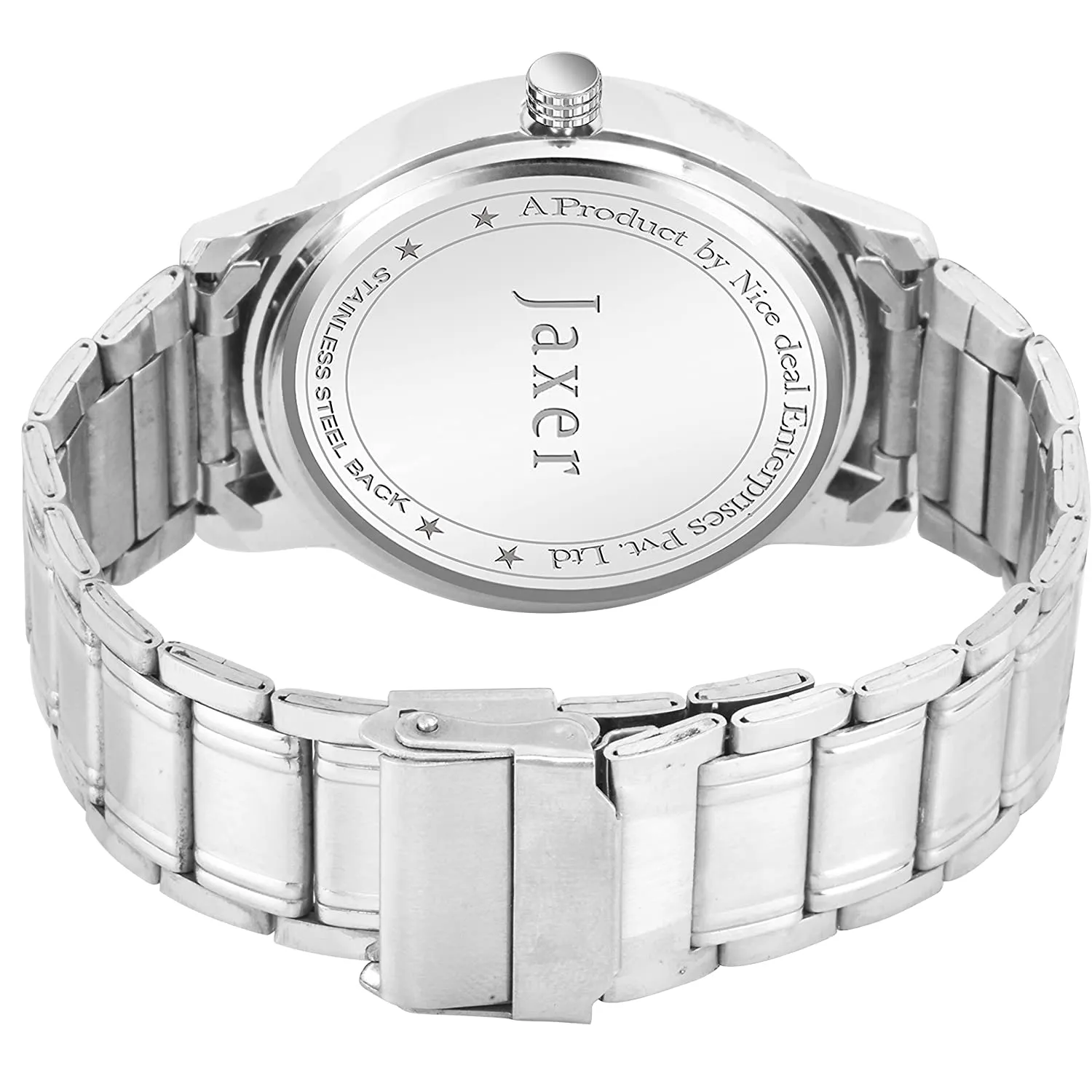 Men's Grey Dial Analogue Watch with Day/Date Function and Steel Chain - JXRM2157