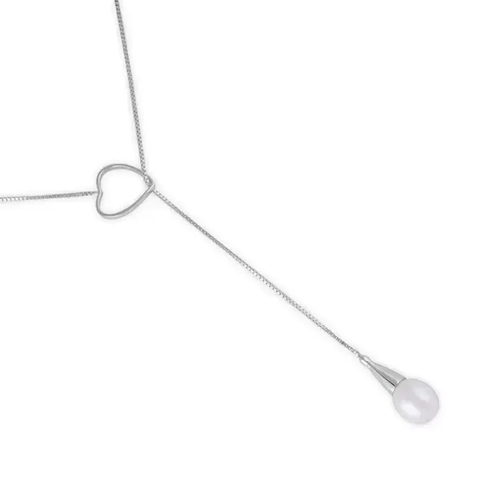 Minimal Dangling Heart Pendant Chain Set