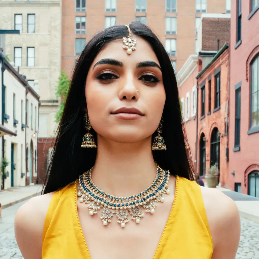 Monisha Necklace in Sapphire Blue