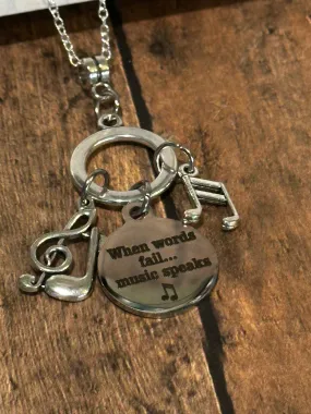 MUSIC SPEAKS Charm Necklace (NC41)