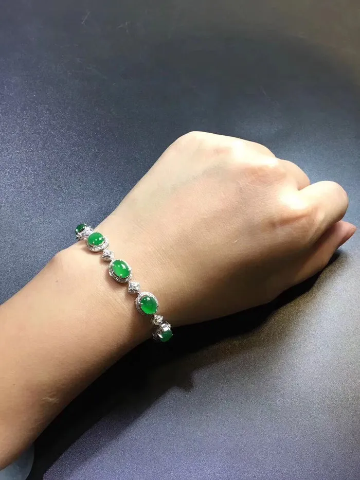 Natural Jade Bracelet Jadeite Bracelet NBT50