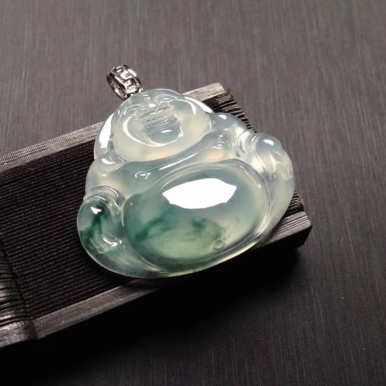 Natural Jade Pendant Jadeite Buddha Pendant PT546