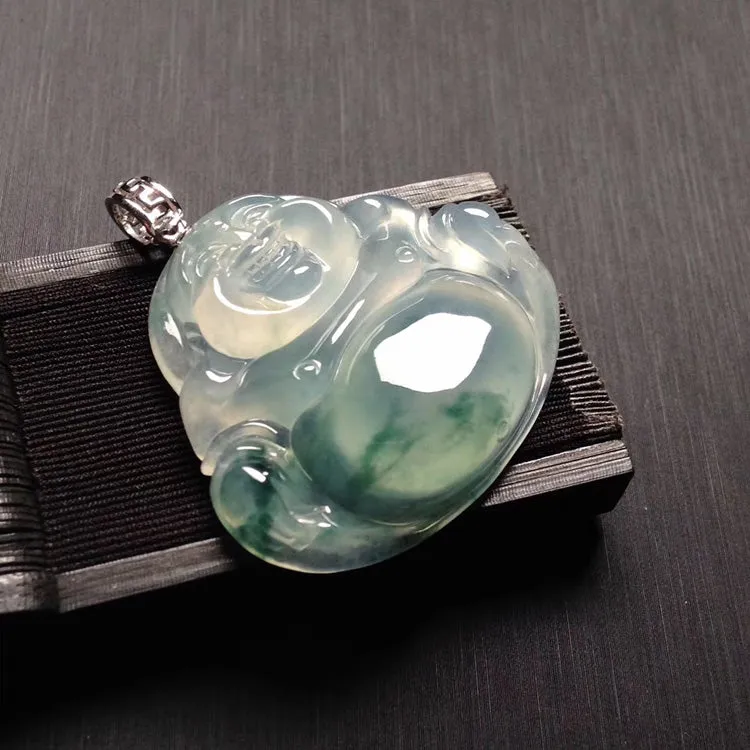 Natural Jade Pendant Jadeite Buddha Pendant PT546