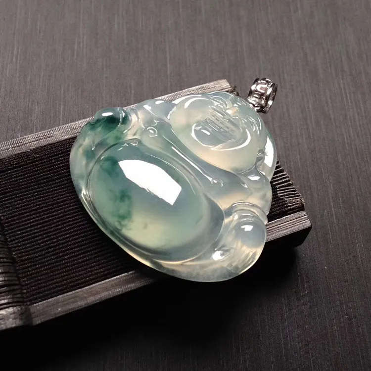 Natural Jade Pendant Jadeite Buddha Pendant PT546