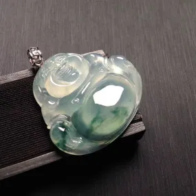 Natural Jade Pendant Jadeite Buddha Pendant PT546