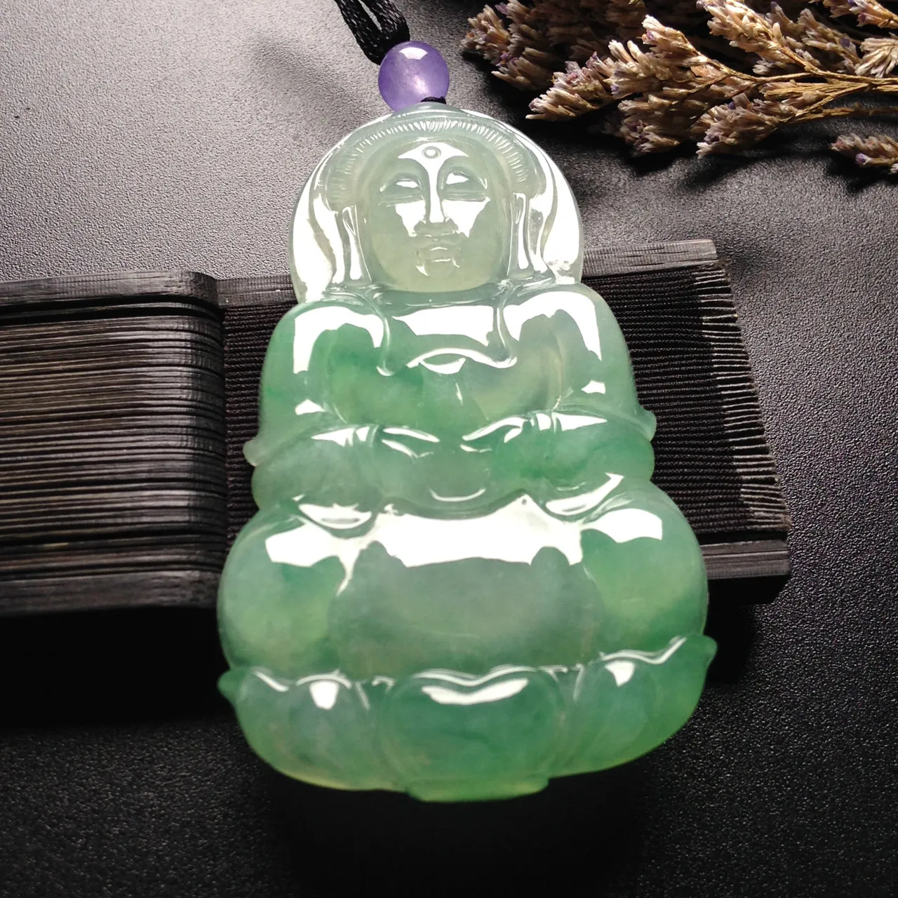Natural Jade Pendant Jadeite Guan Yin Pendant PT549