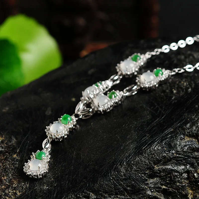 Natural Jade Pendant Jadeite Silver Pendant PT6