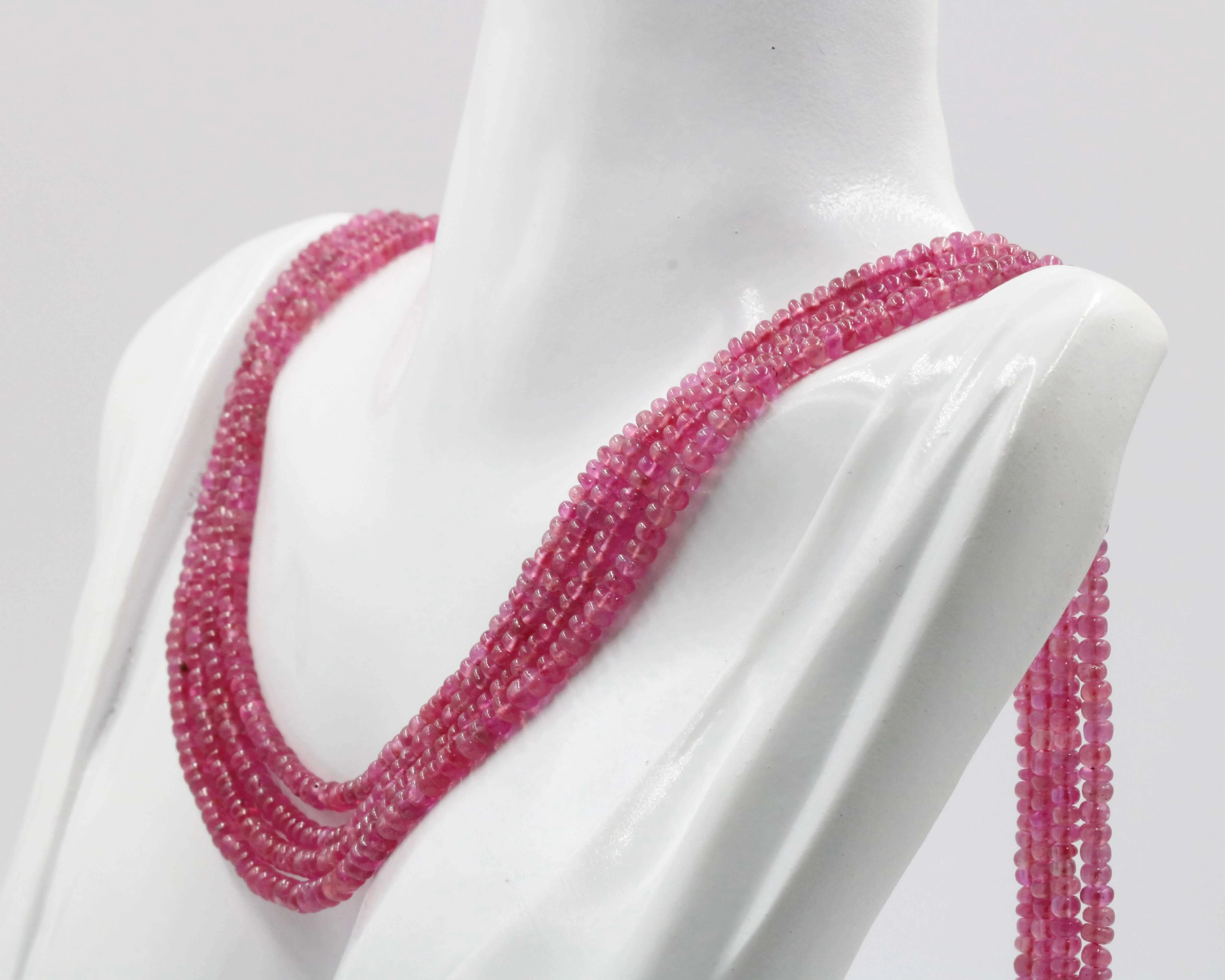 Natural Pink Sapphire Beads Sapphire Beads Pink Sapphire Strand Sapphire Strand Genuine Pink Sapphire Gemstone Beads SKU 6142782