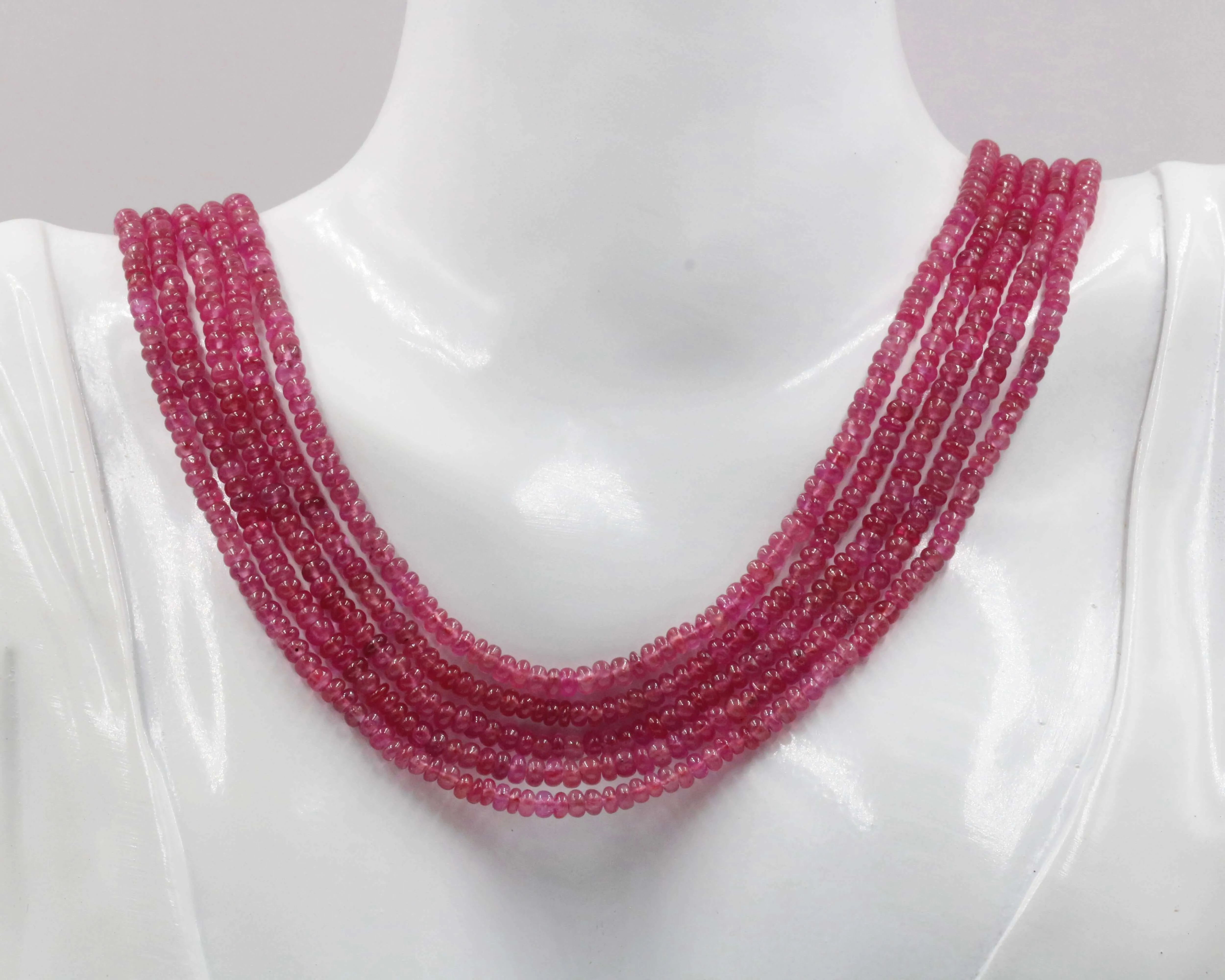 Natural Pink Sapphire Beads Sapphire Beads Pink Sapphire Strand Sapphire Strand Genuine Pink Sapphire Gemstone Beads SKU 6142782