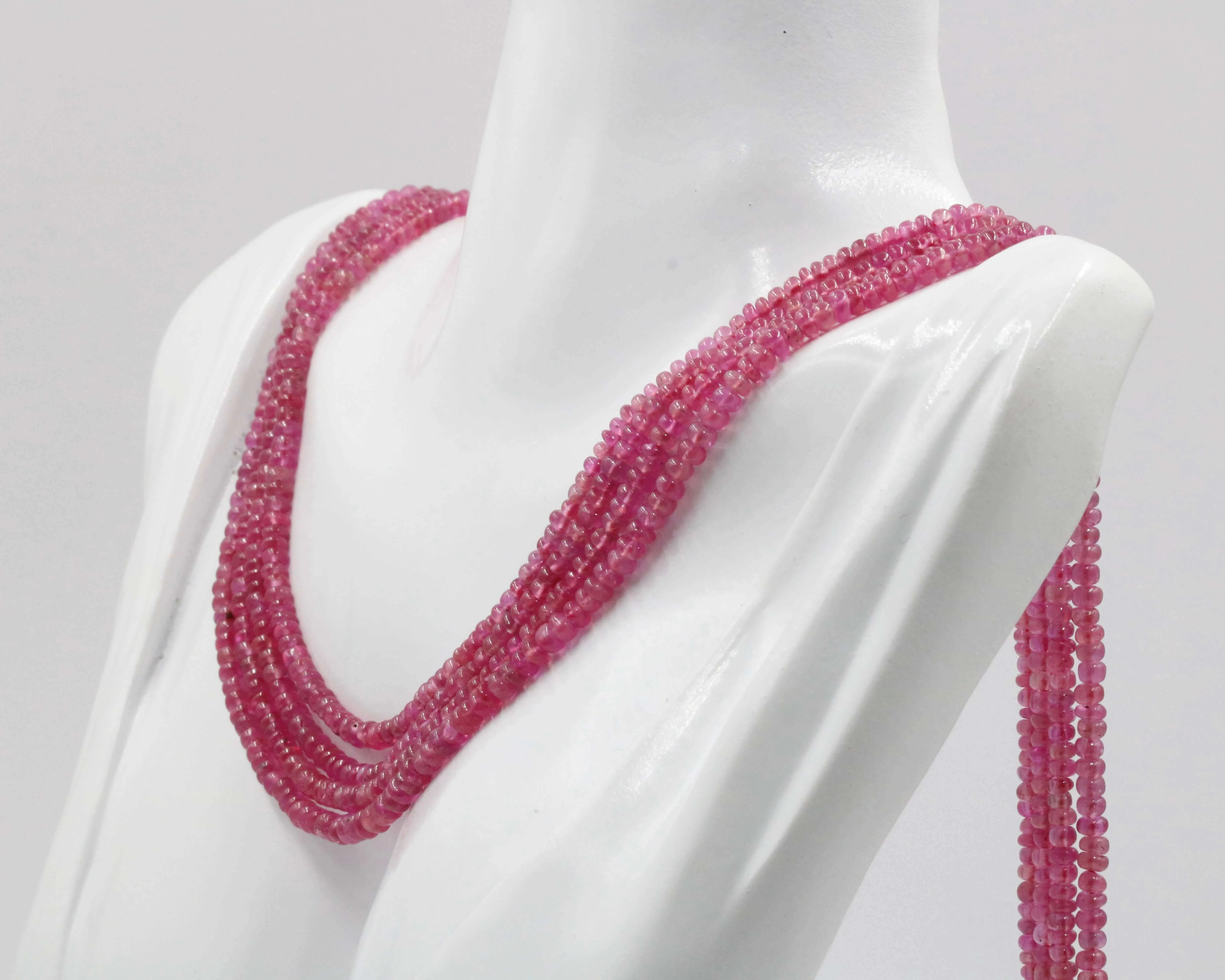 Natural Pink Sapphire Beads Sapphire Beads Pink Sapphire Strand Sapphire Strand Genuine Pink Sapphire Gemstone Beads SKU 6142782
