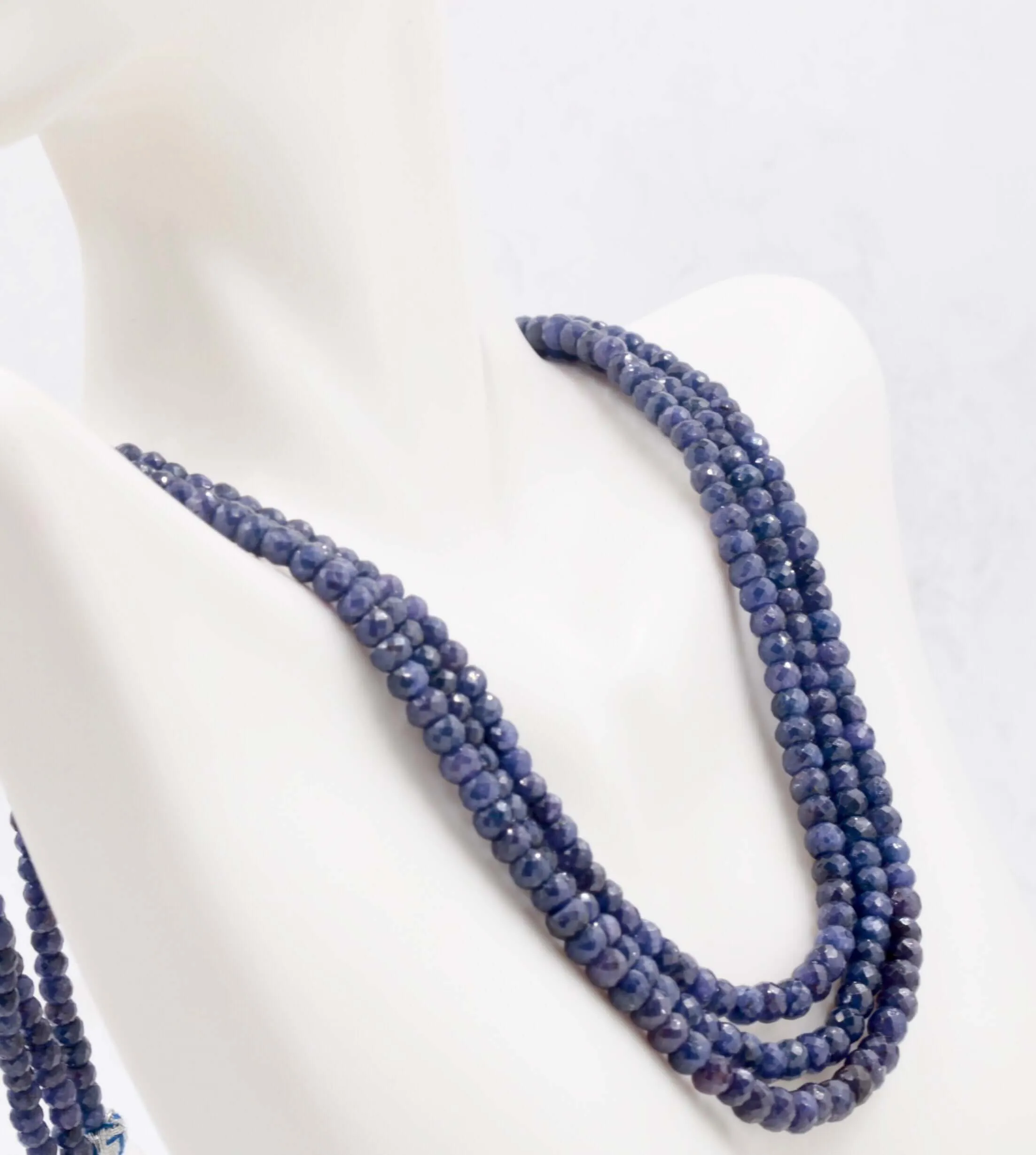Natural Sapphire Sapphire Necklace Blue Sapphire Beads Layering Necklace September Necklace Blue Necklace Simple Necklace SKU:113222