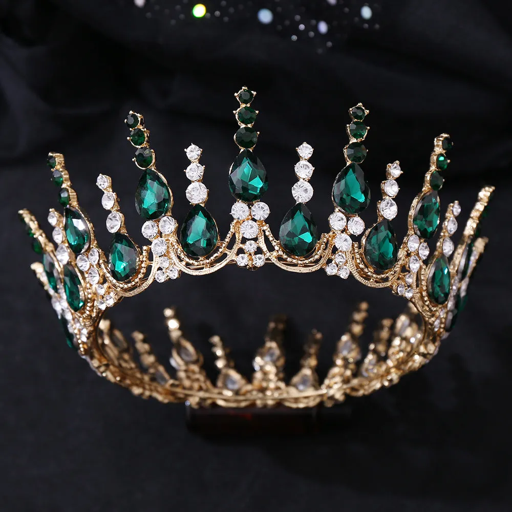 New Designs Zinc ally Wedding Crowns Queen Tiara Round Tiara and Crowns
