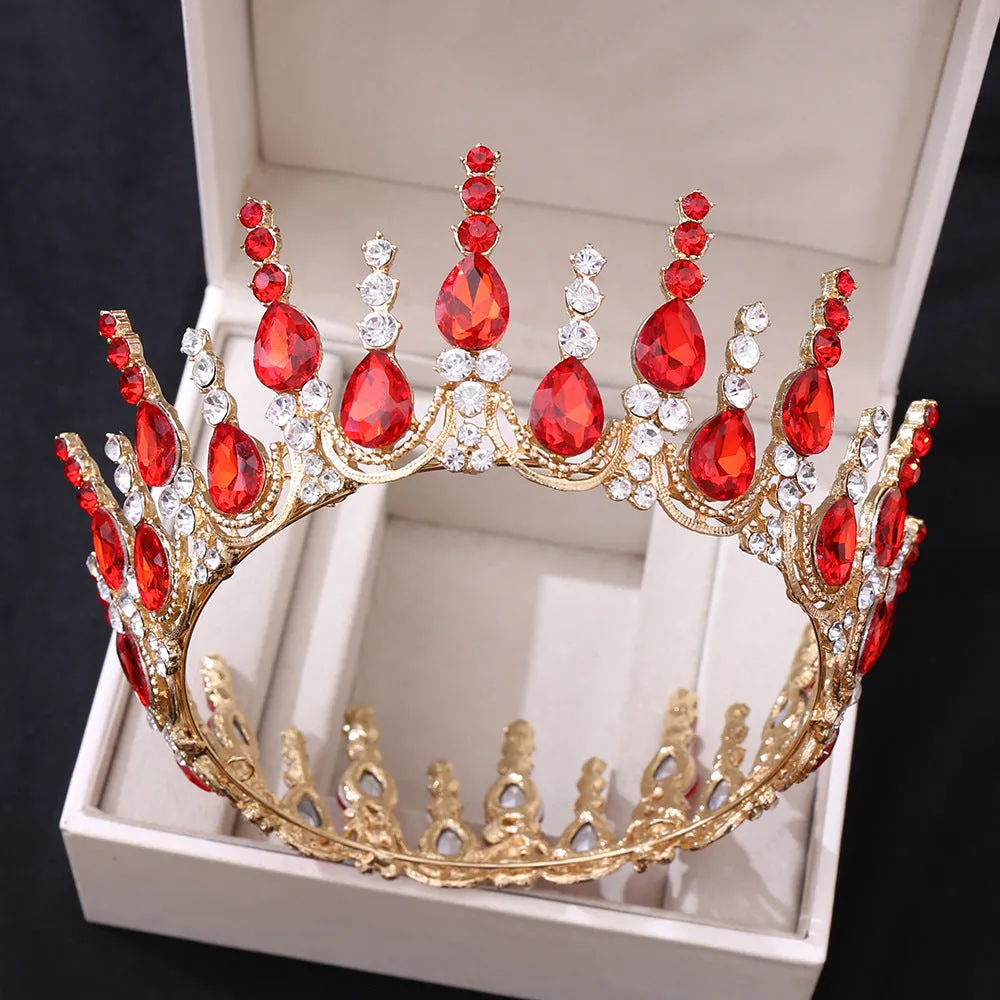 New Designs Zinc ally Wedding Crowns Queen Tiara Round Tiara and Crowns