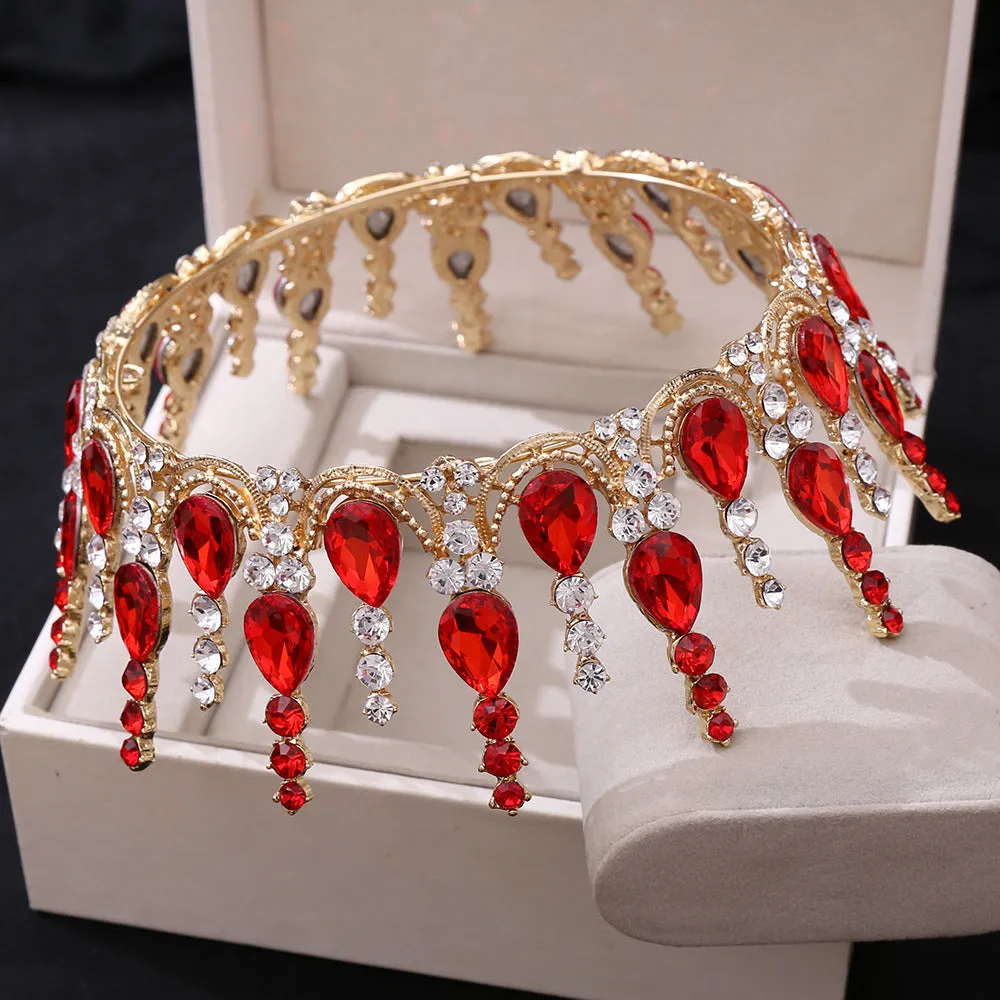 New Designs Zinc ally Wedding Crowns Queen Tiara Round Tiara and Crowns