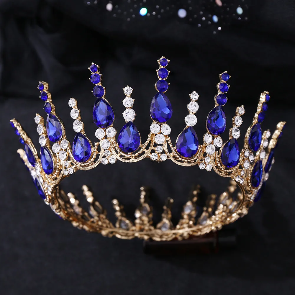 New Designs Zinc ally Wedding Crowns Queen Tiara Round Tiara and Crowns