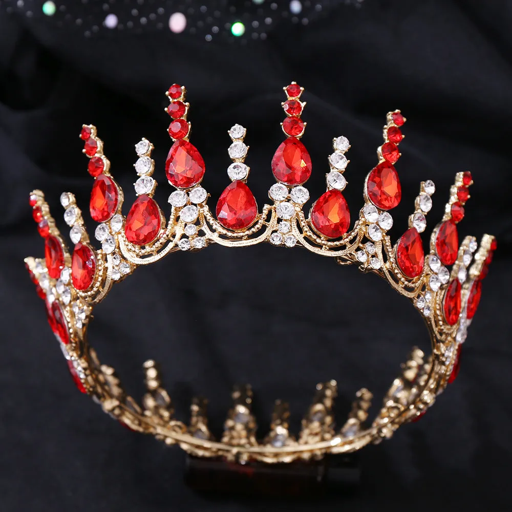 New Designs Zinc ally Wedding Crowns Queen Tiara Round Tiara and Crowns