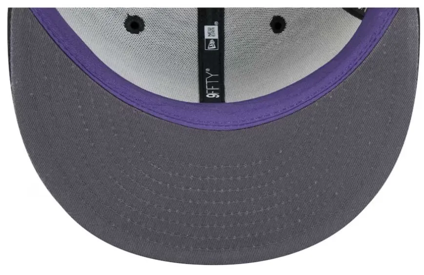 New Era Baltimore Ravens Black Midnight Ink Pop Outline 9FIFTY Snapback Hat