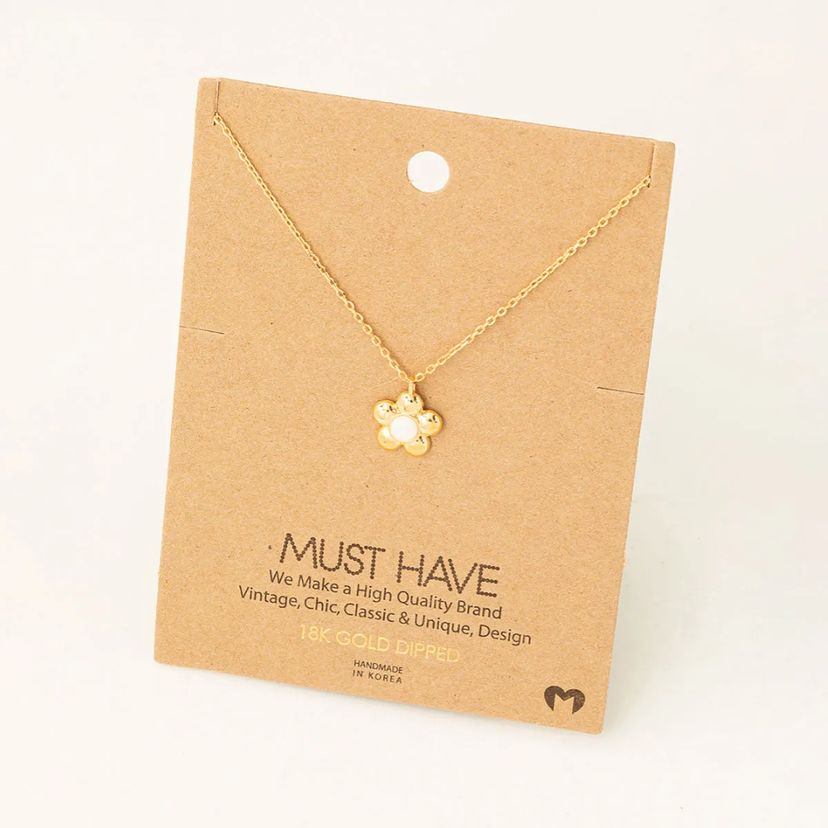 Opal Flower Pendant Necklace