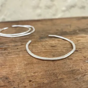 Open Silver Wonky Cuff by Ashley Procopio