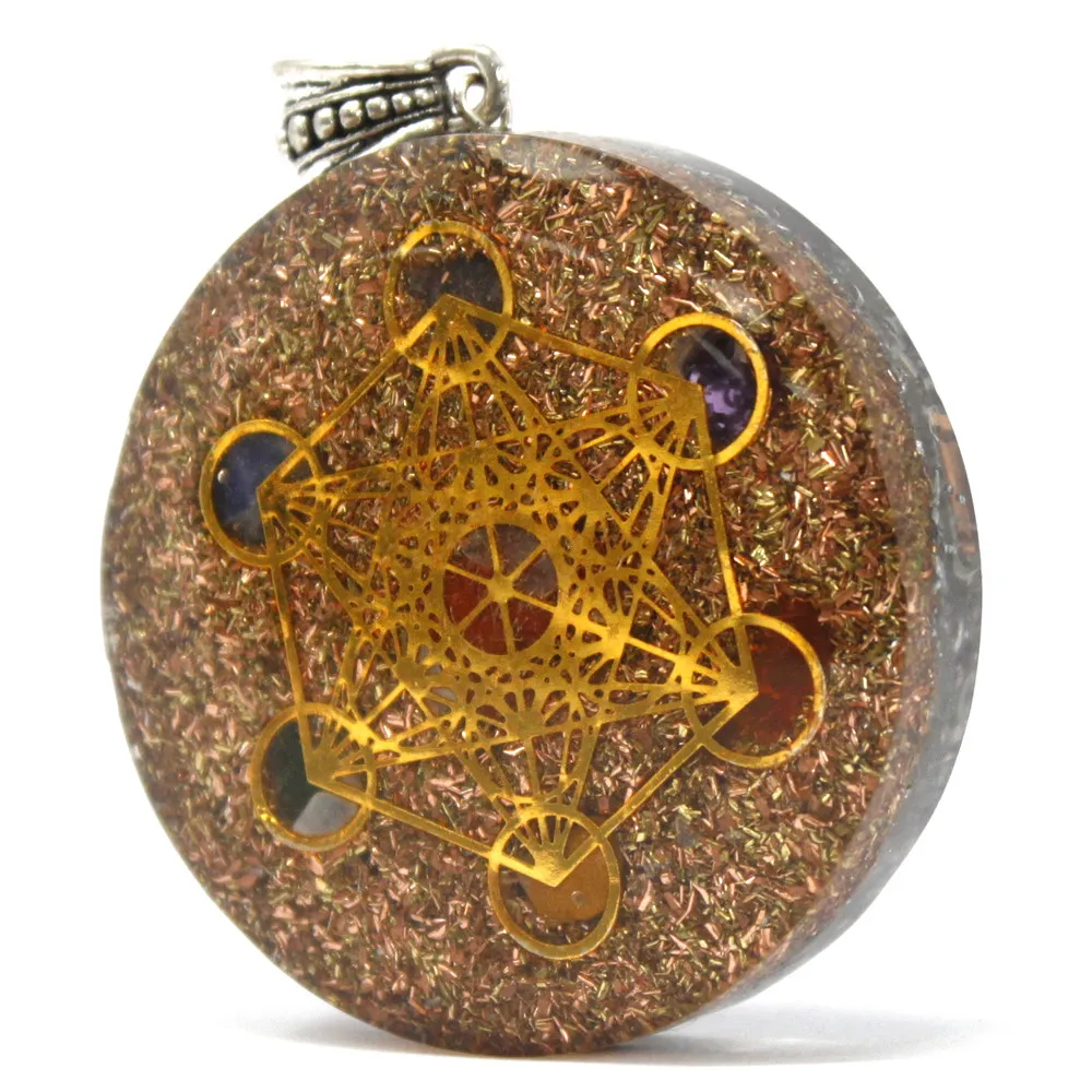 Orgonite Power Pendant - Multi Power Chakra - Large | Spiritual Healing & EMF Protection