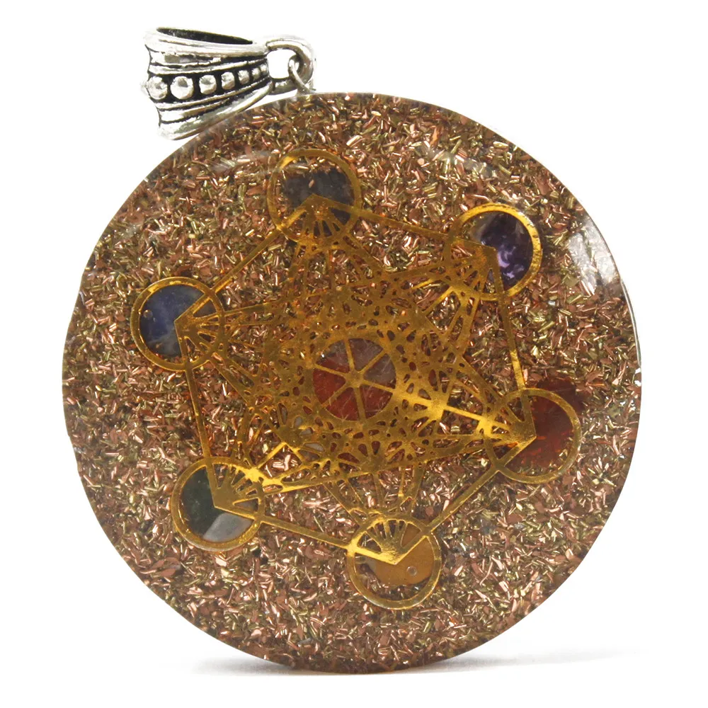 Orgonite Power Pendant - Multi Power Chakra - Large | Spiritual Healing & EMF Protection
