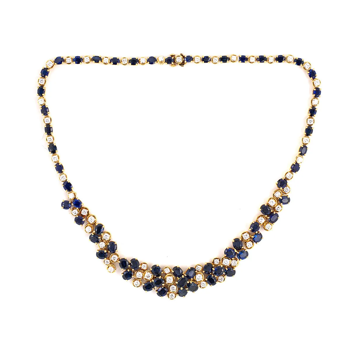 Oscar Heyman Sapphire and Diamond Tiered Necklace