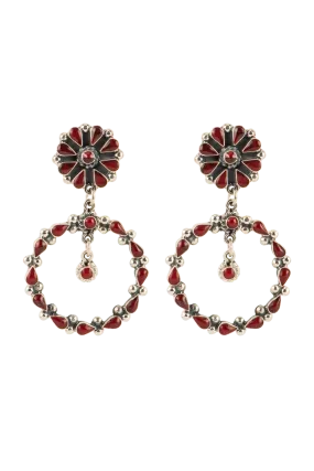 Paige Wallace Coral Flower Earrings