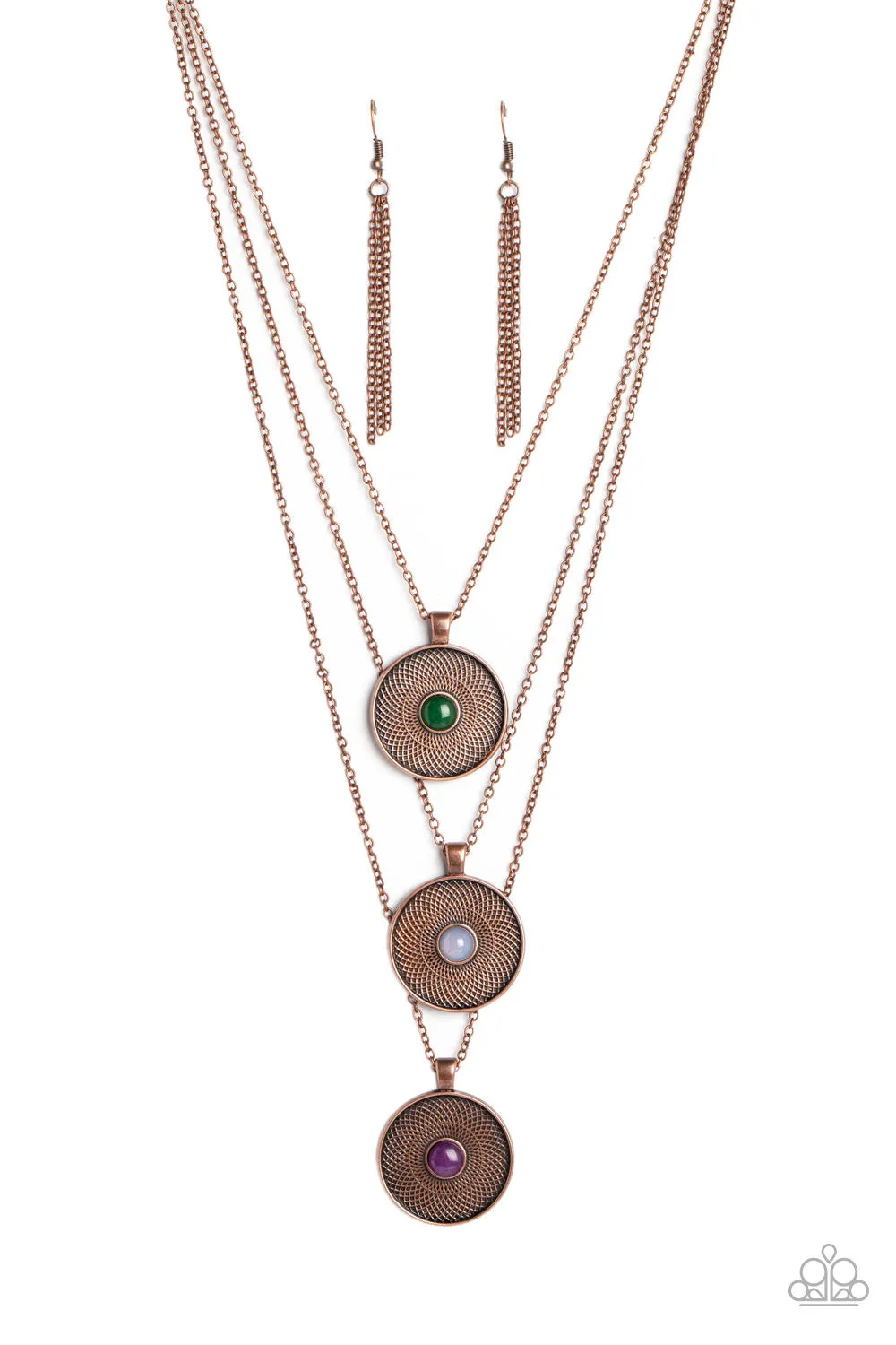 Paparazzi Geographic Grace - Copper Necklace