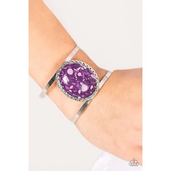 Paparazzi Tantalizingly Terrazzo Purple Bracelet