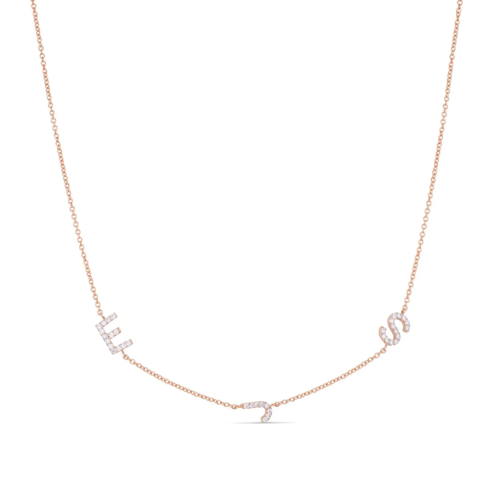 Pave Diamond Initial Necklace