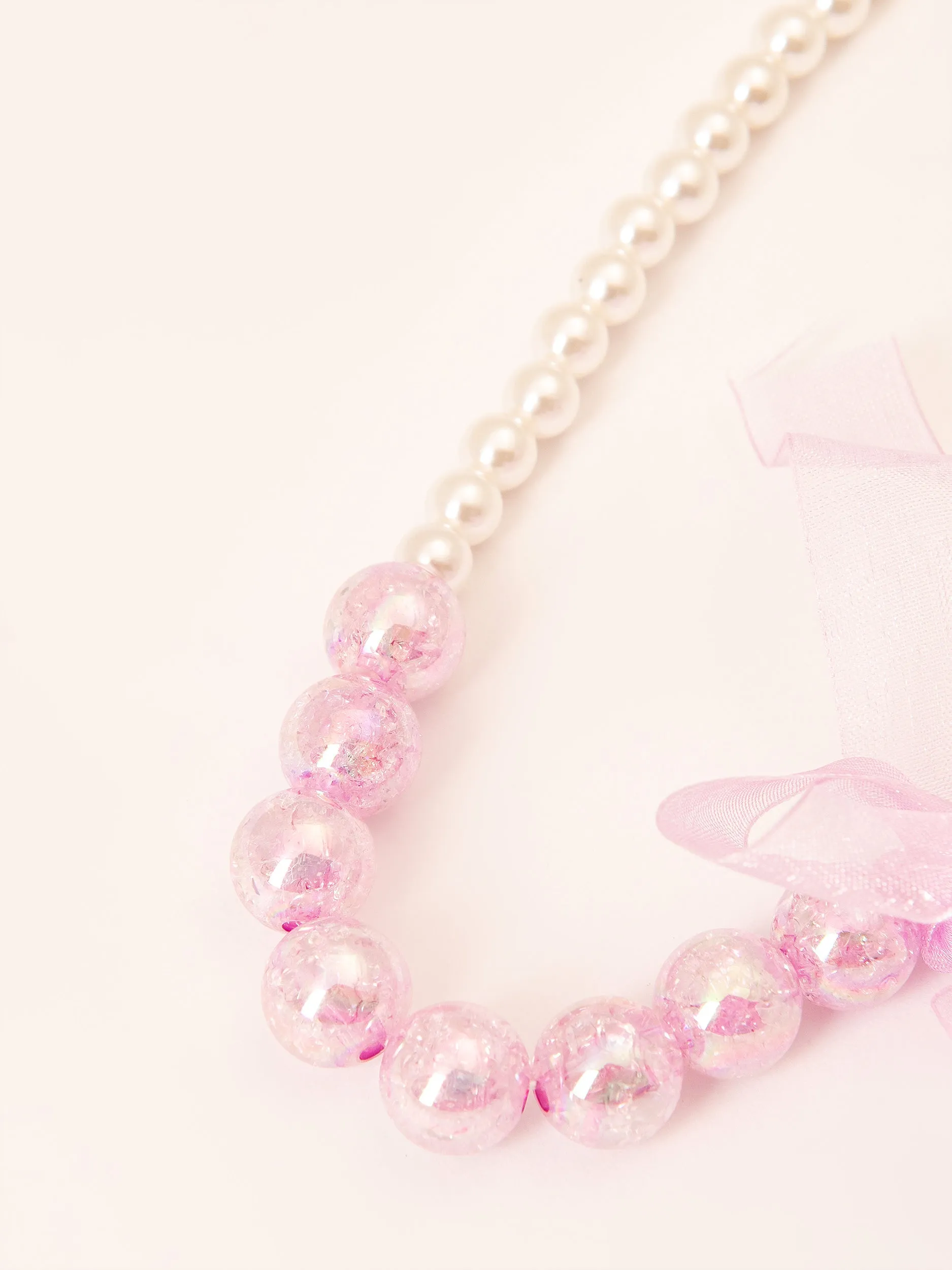Pearl Necklace and Bracelet Set