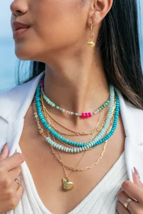 Peruvian Blue Opal Brown Moonstone Necklace - Kekepania